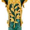 095M- Malachite and gilded brass vase-candelabra