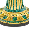 239M - Round table on central pillar with malachite cabochons