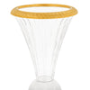 062C - Crystal and brass vase